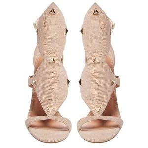 Sigerson Morrison Women's Marino Diamond Sandals Size 8 Soft Tan Pink